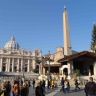 Basilika St. Peter on Cristmas time with the big crech in front